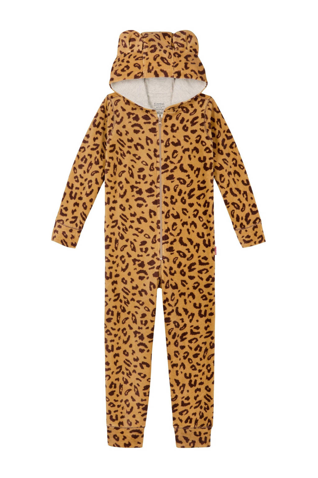 fleece onesie bruin/cognac