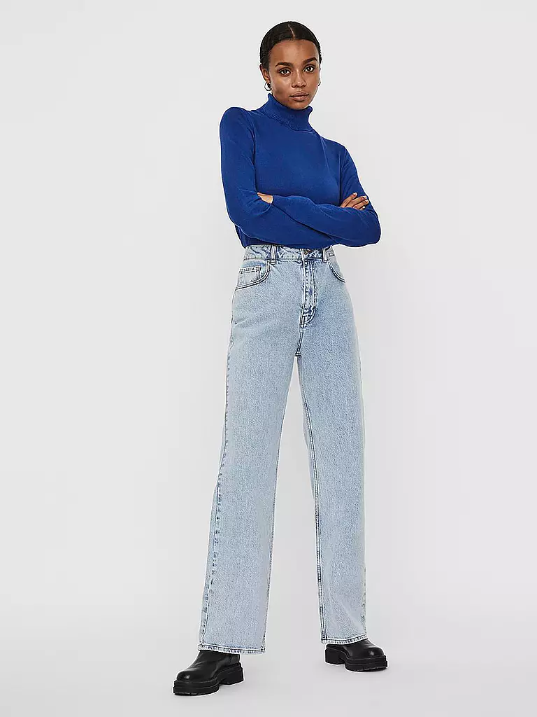 VERO MODA Rollkragenpullover VMGLORY blau