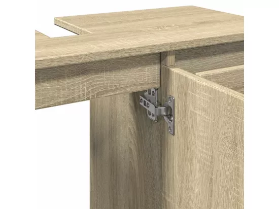 Armoire salle de bain chêne sonoma 80x33x60cm bois d'ingénierie