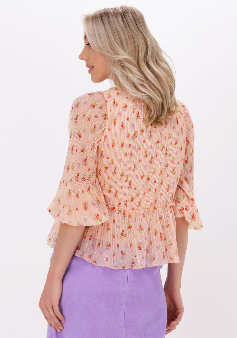 NEO NOIR roze neo noir blouse aziz dobby flower blouse