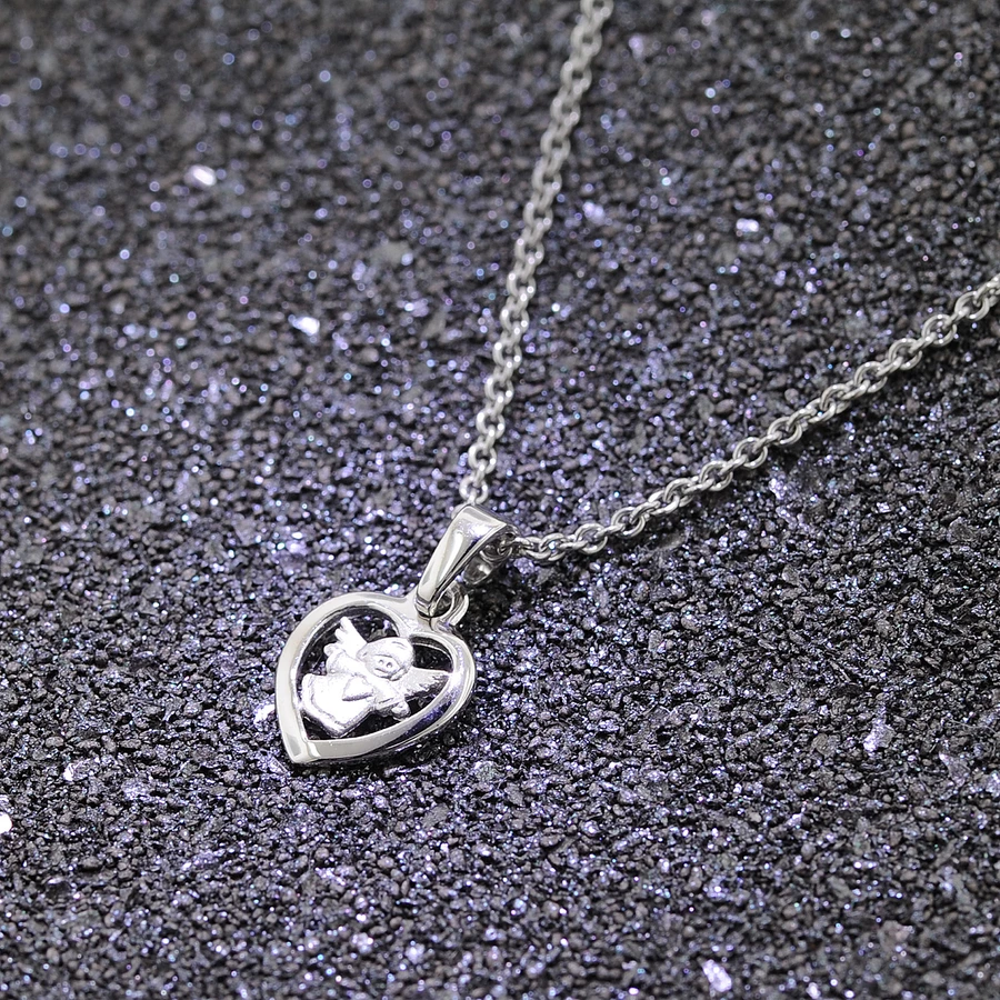 trendor Kinder-Halskette mit Engel-Anhänger Silber 925 silver