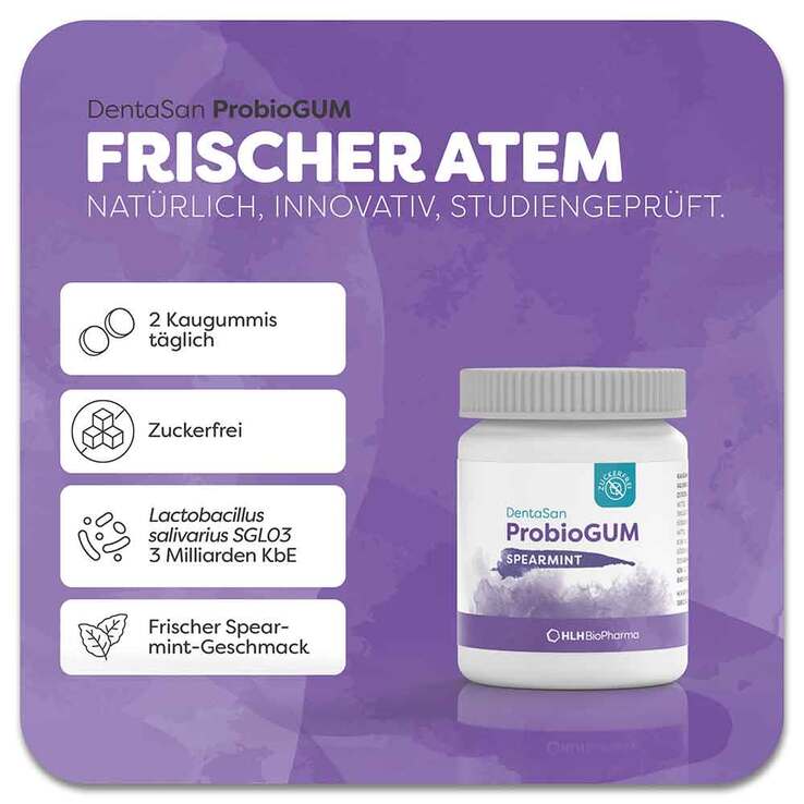 Dentasan Probiogum Spearmint Kaugummi, 30 St