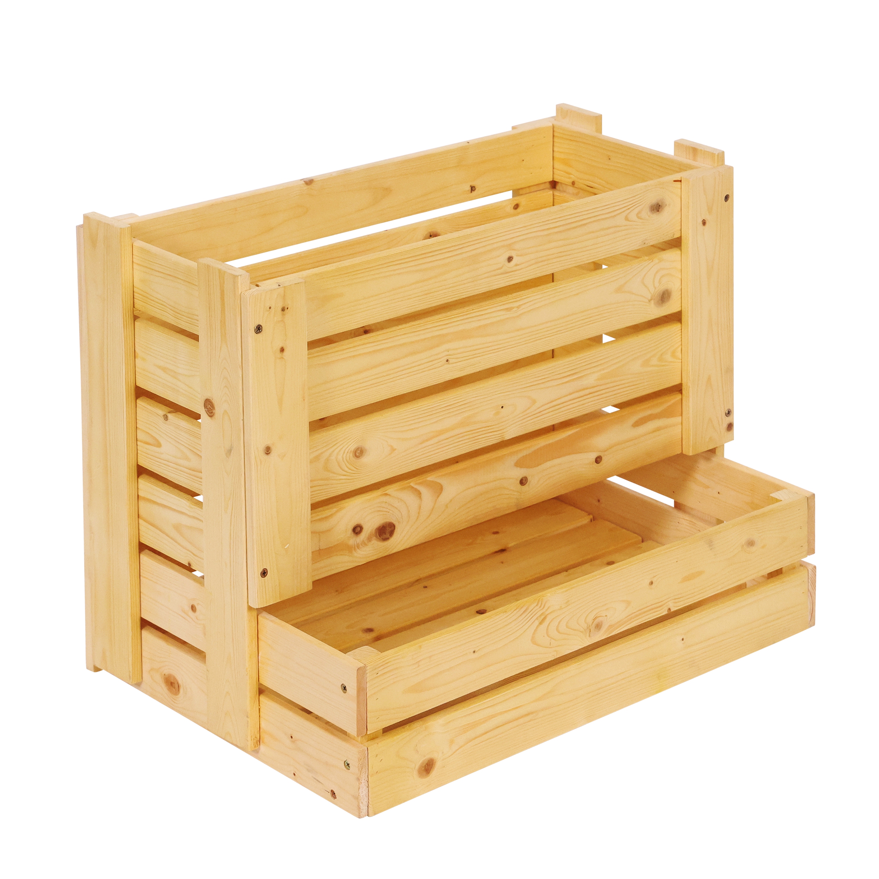 Obstkiste Holz 58 x 38 x 42 cm natur