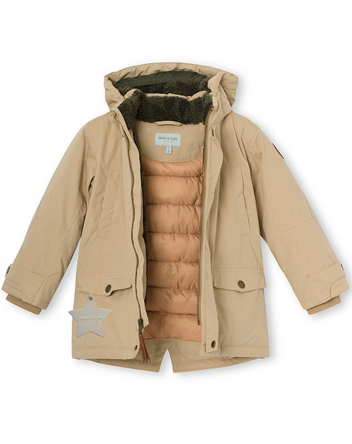 Funktions-Winterjacke MATHERSI in travertine beige