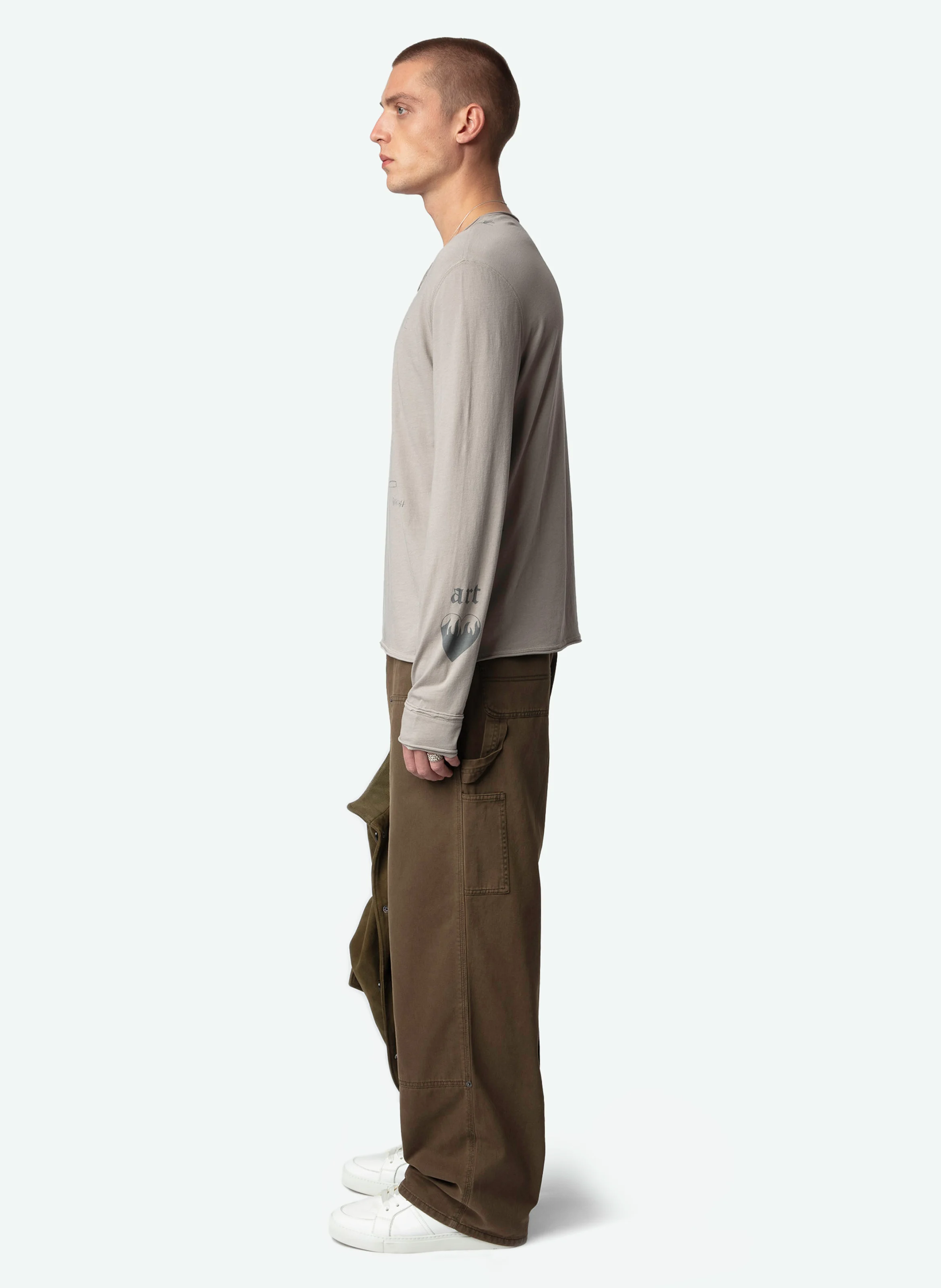 MONASTIR - Tee-shirt tunisien imprimé en coton bio | Gris