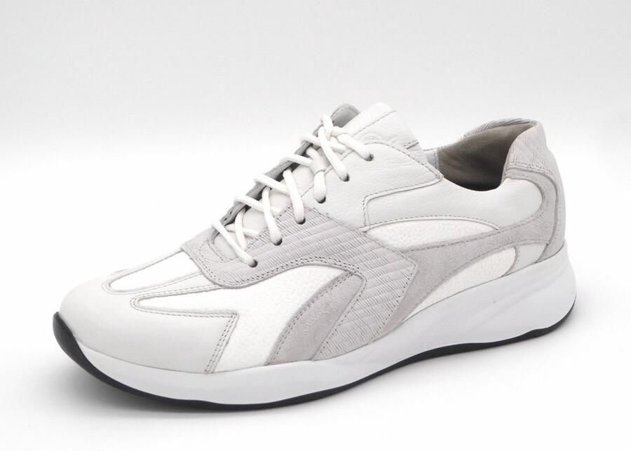 Durea Dames Veterschoen 6316-605-2081 Wit Combi Wijdte H (40)