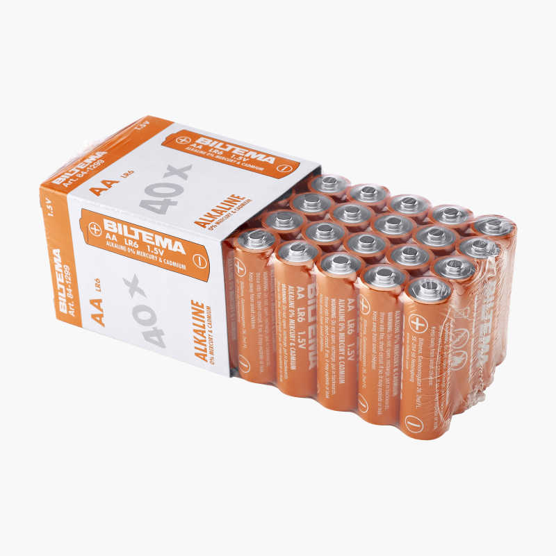 AA/LR6 Alkalisk batteri, 40-pk.