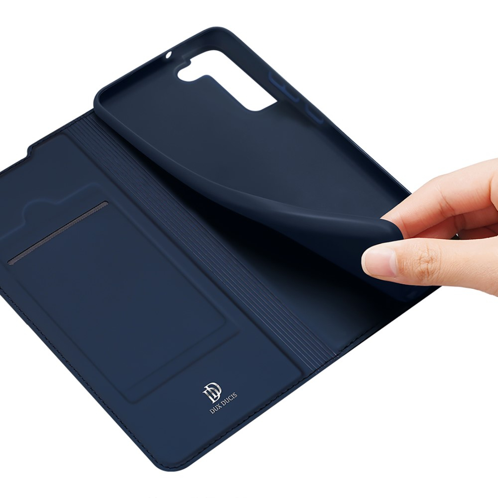 Samsung Galaxy S22 5G Flip Wallet Cover Leder Tasche - Dunkelblau
