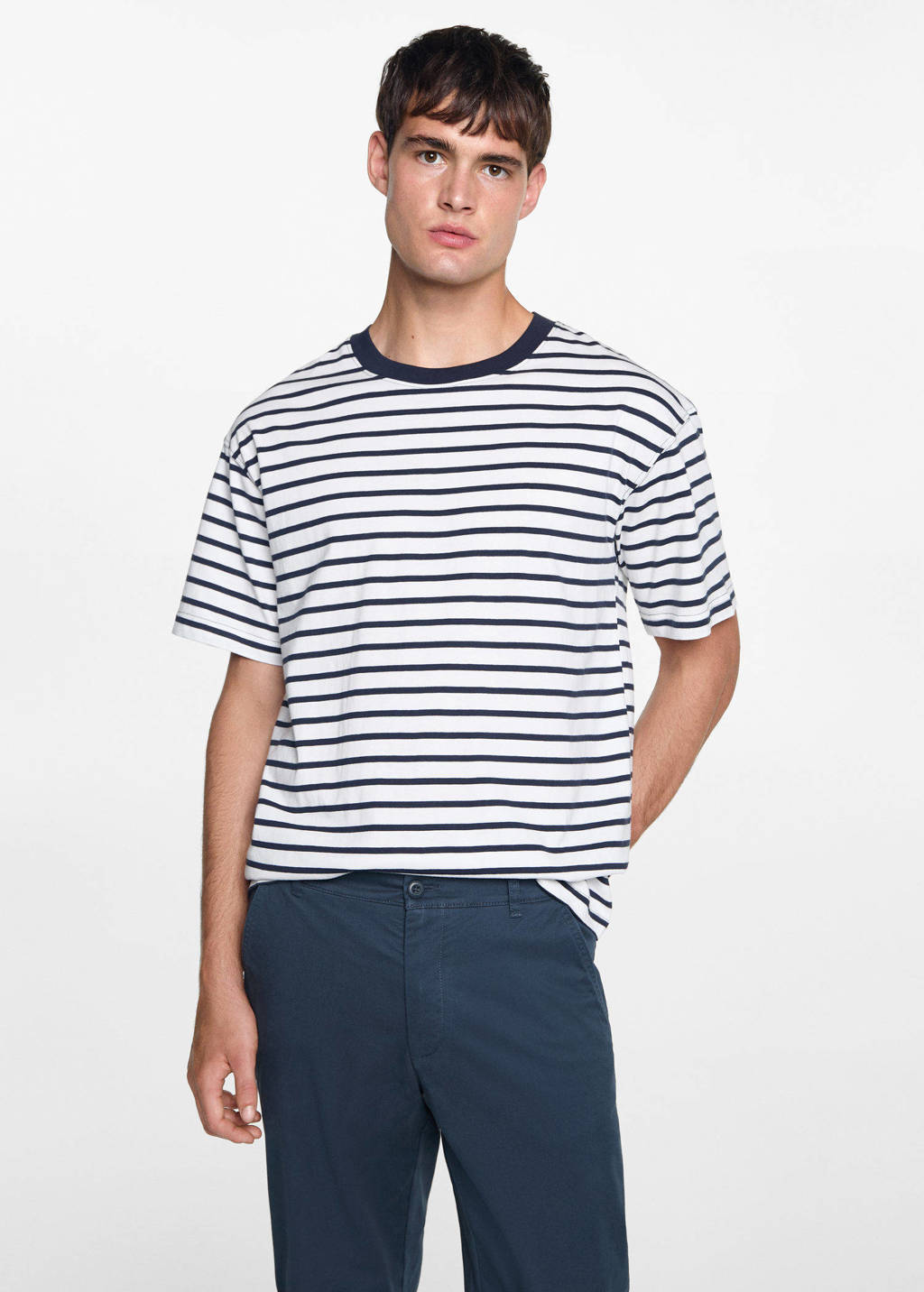 MANGO TEEN broek donkerblauw