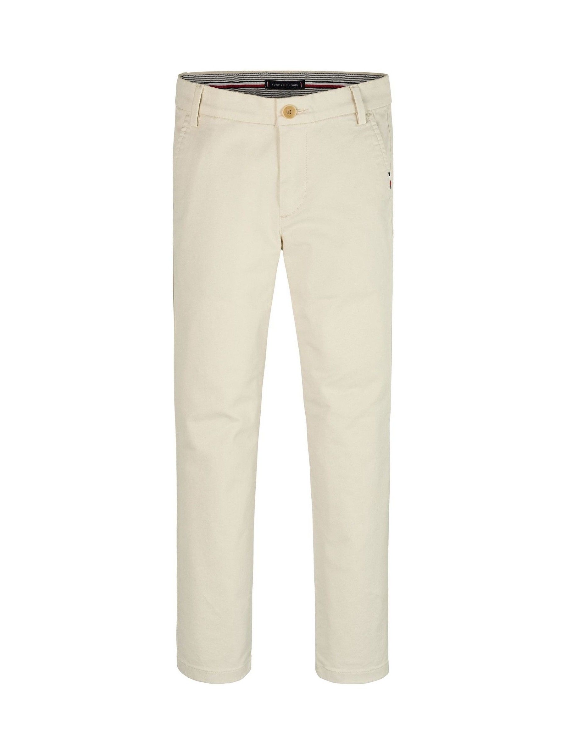 Crème - Tommy Hilfiger slim-fit 1985 chino van zachte keperstof