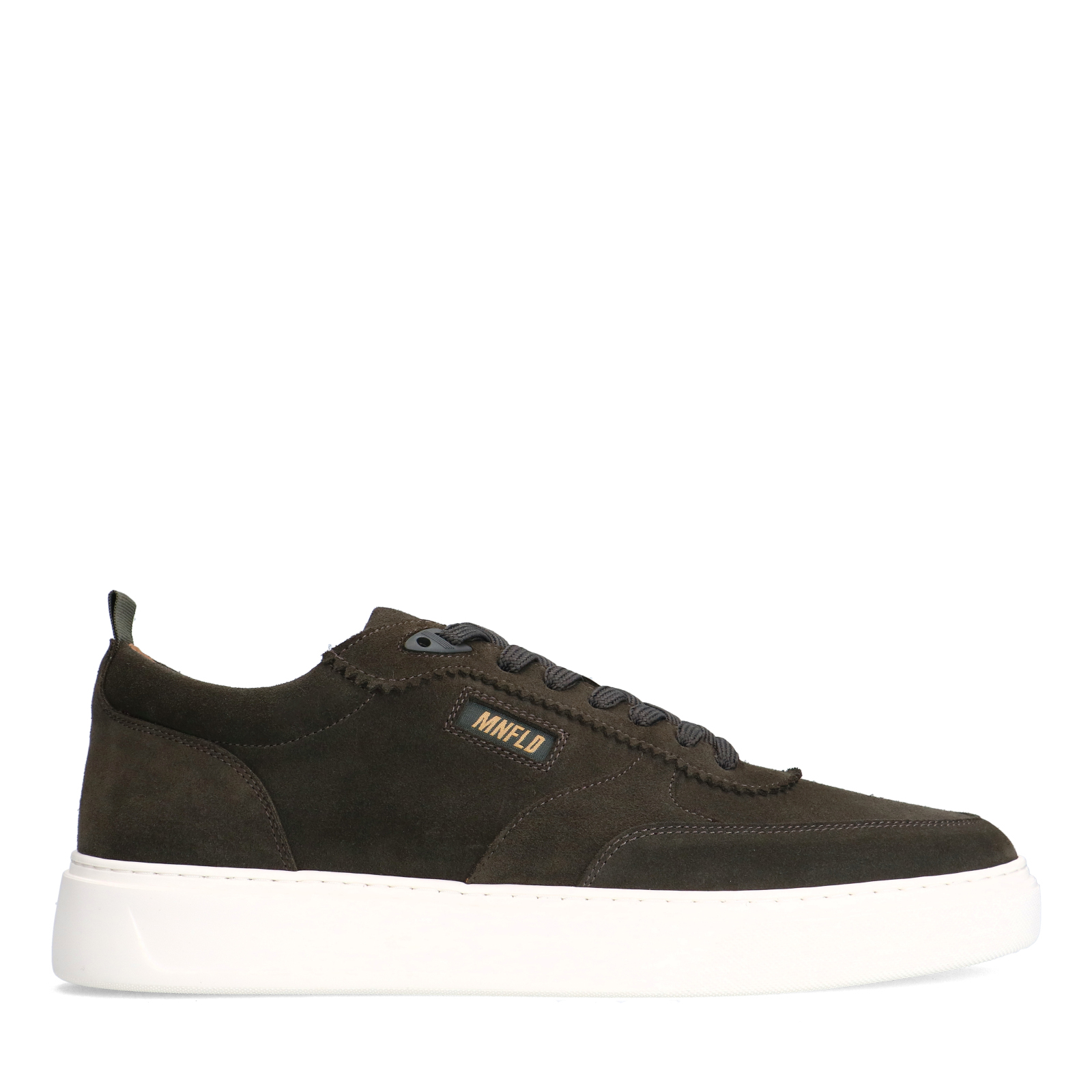 Donkergroene suède sneakers