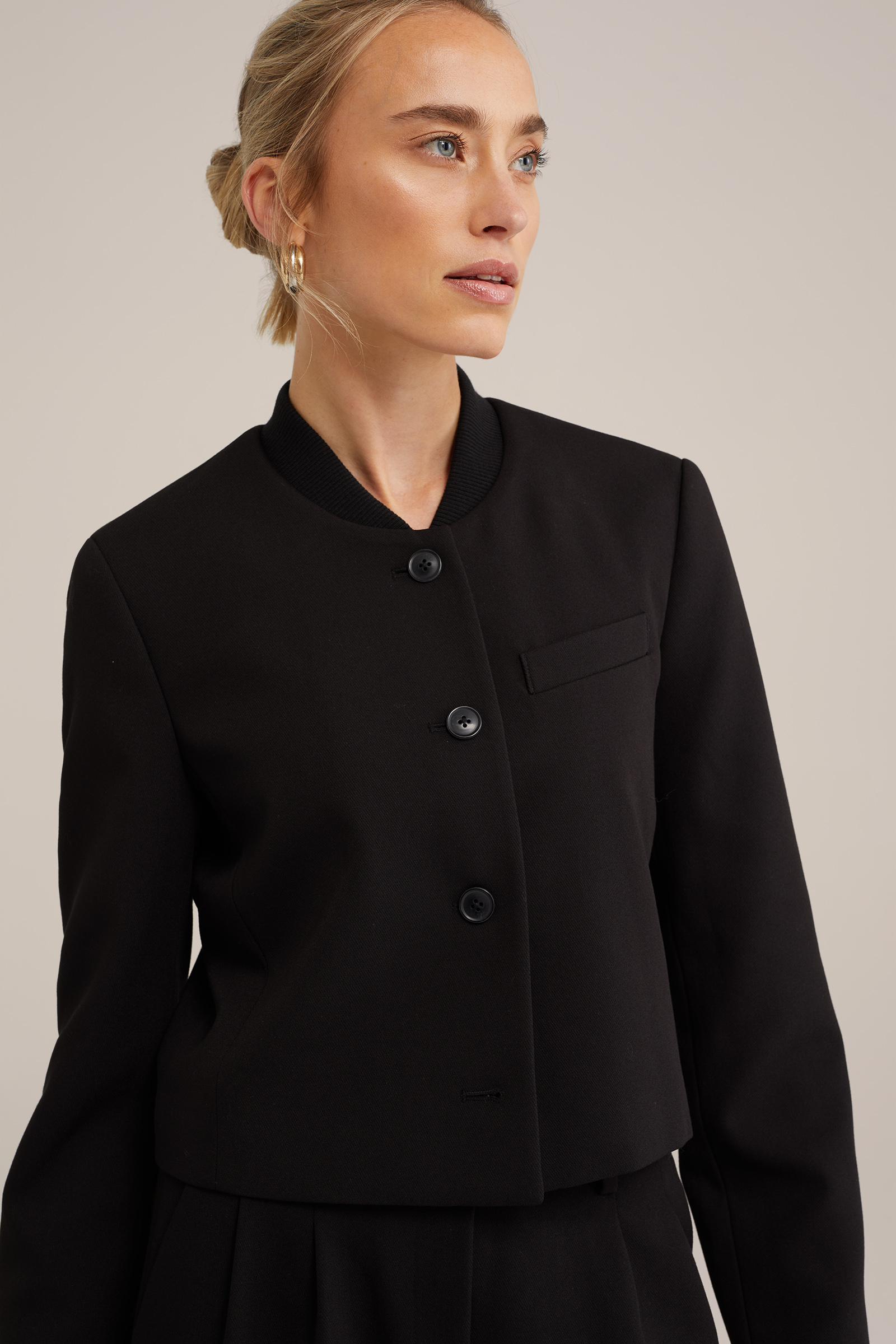 cropped bomber WE Fashion Zwart