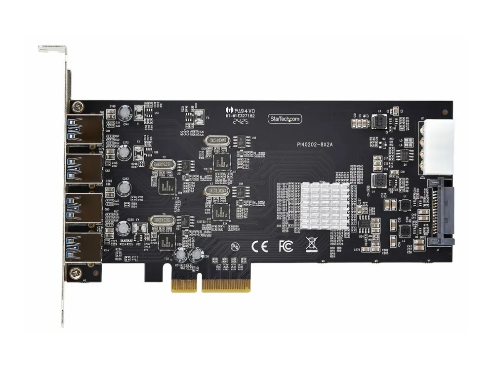 StarTech.com 4-Port USB-A PCIe Card, USB 3.2 5Gbps, 4x USB Controllers - USB-adapter - PCIe 2.0 x4 - USB 3.2 Gen 1 x 4 - sort - for P/N: FCREADMICRO3V2, USB315AC1M, USB3S2SAT3CB