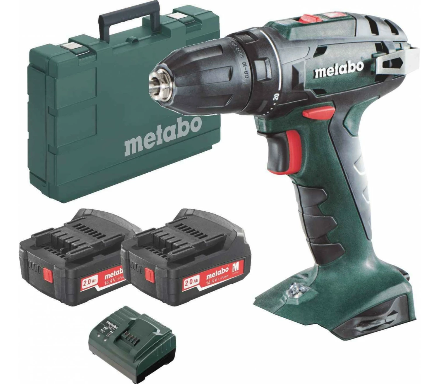 Metabo BS 14.4 14,4V Li-Ion accu schroef-/boormachine set (2x 2,0Ah accu) in koffer - 40Nm