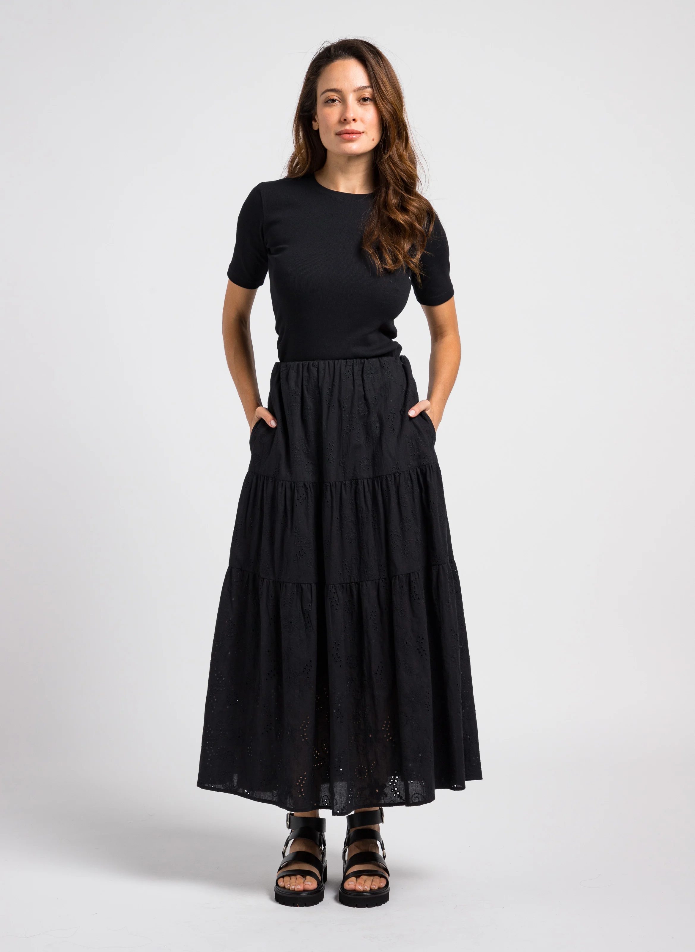 SAALEXO - Tee-shirt manches courtes en coton organique | Noir