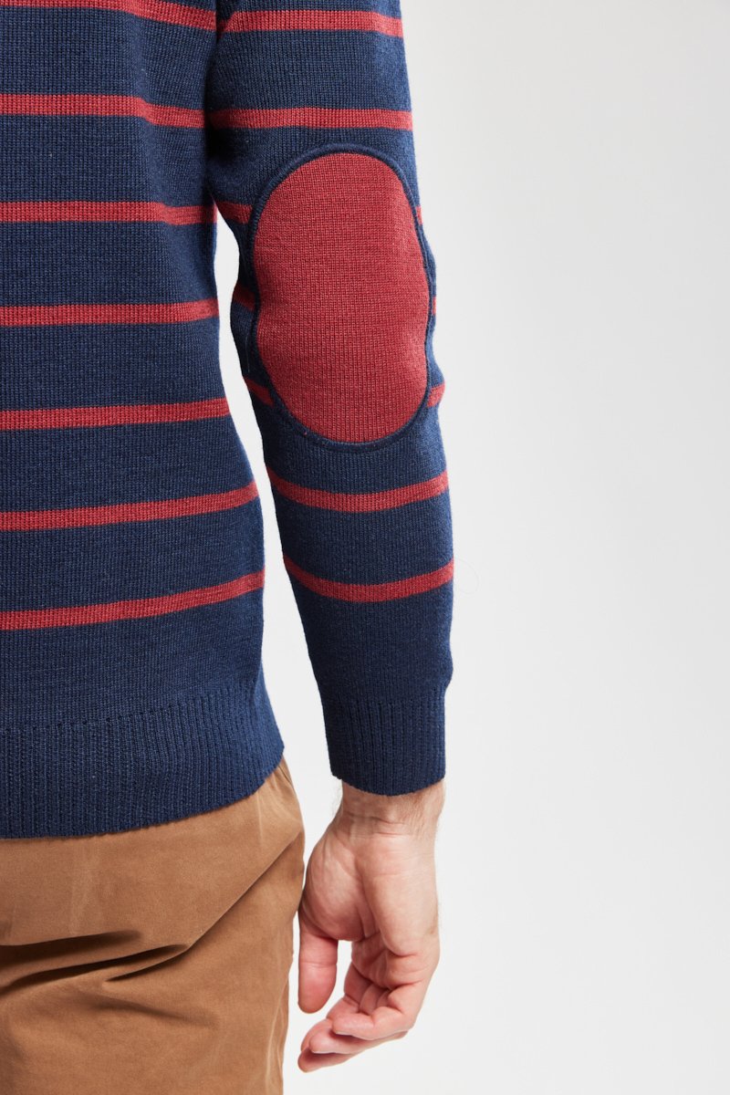 Pull marin rayé - laine