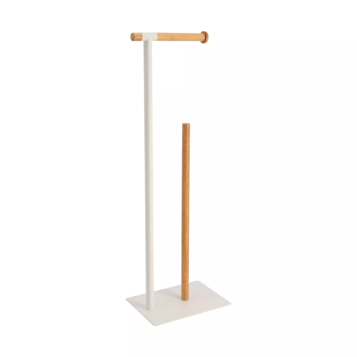 Dérouleur papier toilette avec réserve Bambou Blanc