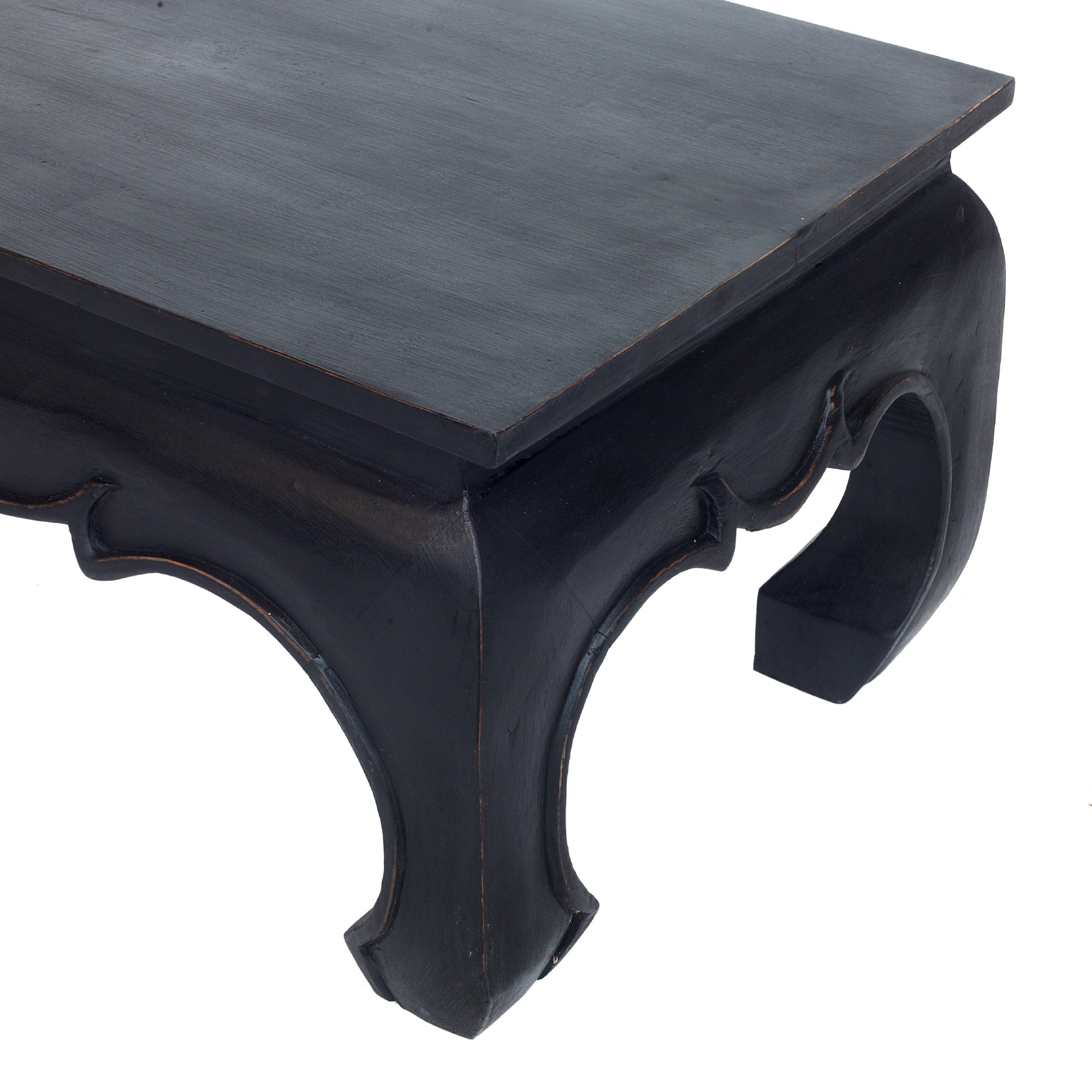 Opiumtisch, schwarz, T 50 cm, B 100 cm, H 41 cm von fischer's lagerhaus