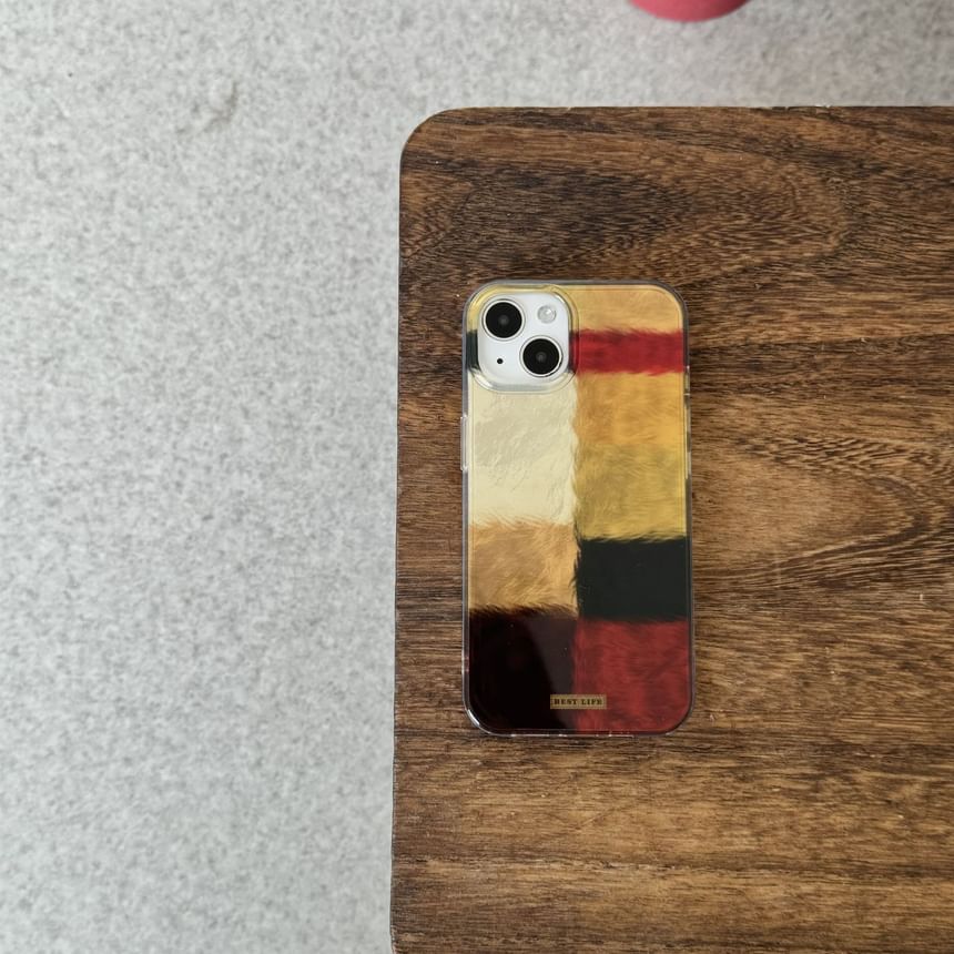 Vachie - Color Block telefoonhoesje - iPhone 16 Pro Max / 16 Pro / 16 Plus / 16 / 15 Pro Max / 15 Pro / 15 Plus / 15 / 14 Pro Max / 14 Pro / 14 Plus / 14 / 13 Pro Max / 13 Pro / 13 / 13 Mini