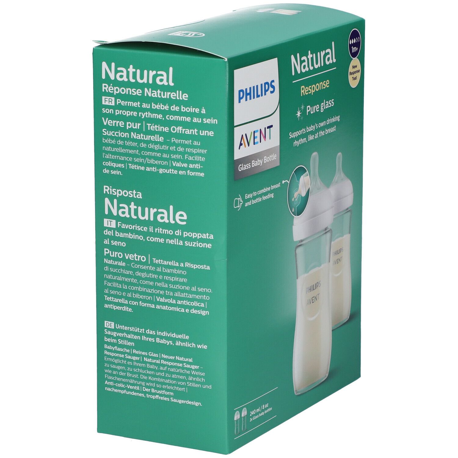 PHILIPS AVENT Natural Response Babyflasche aus Glas