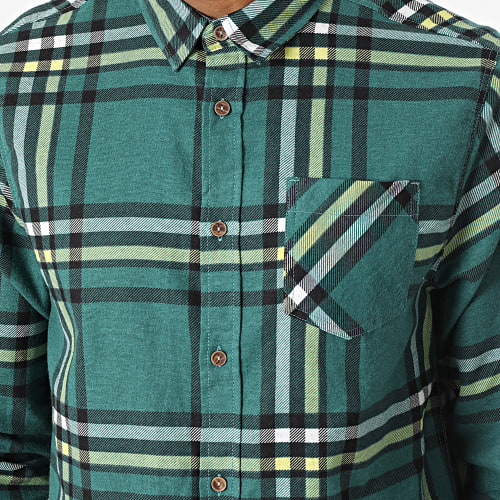 Chemise Manches Longues A Carreaux Arnault Vert