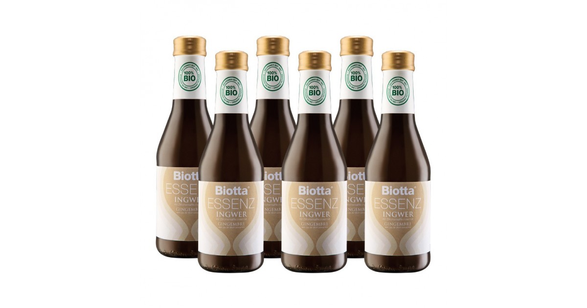 BIOTTA Essenz Ingwer<br>6 × 2.5 dl, Flasche, Bio
