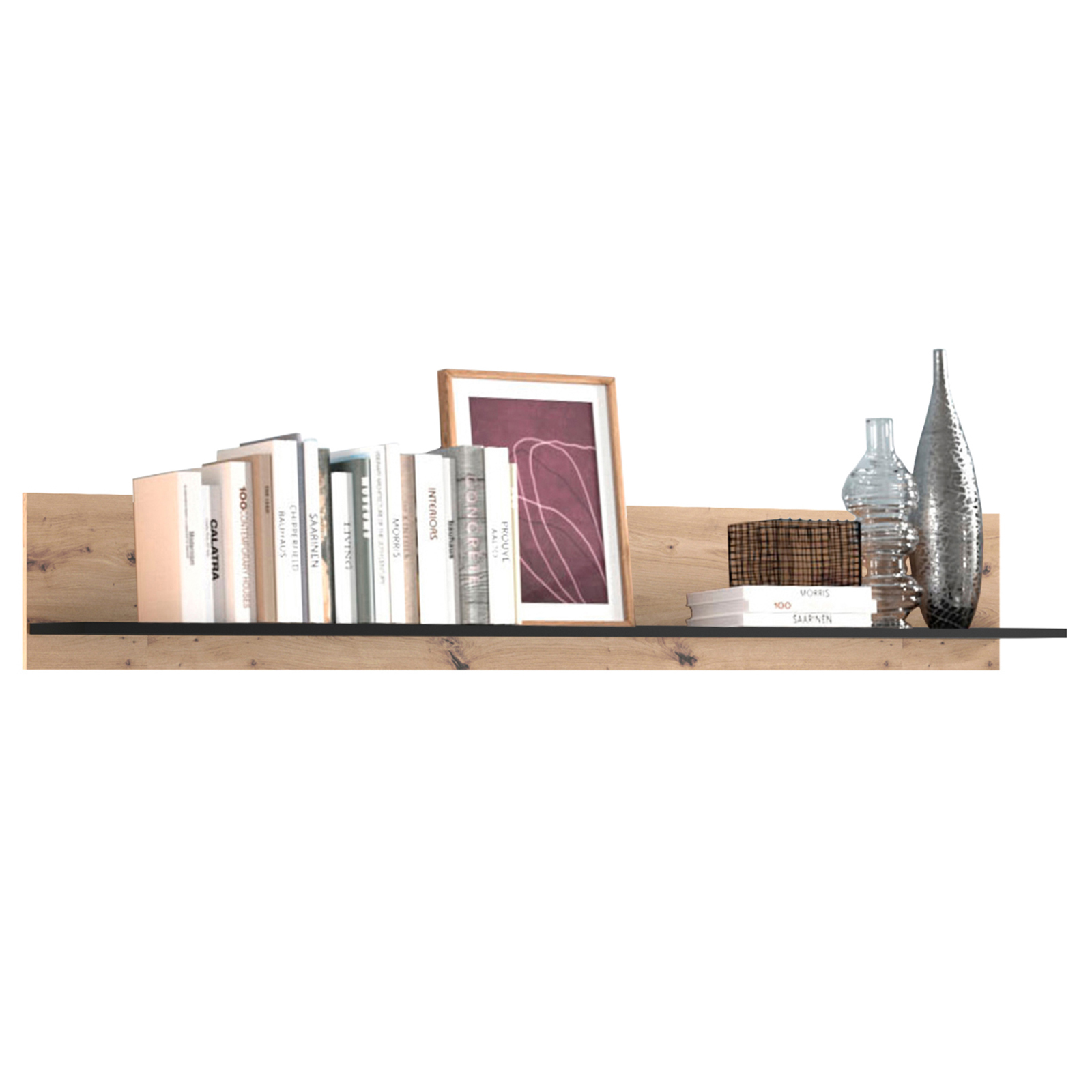 Wandboard SOLEA - Artisan Eiche-schwarz - 168 cm breit