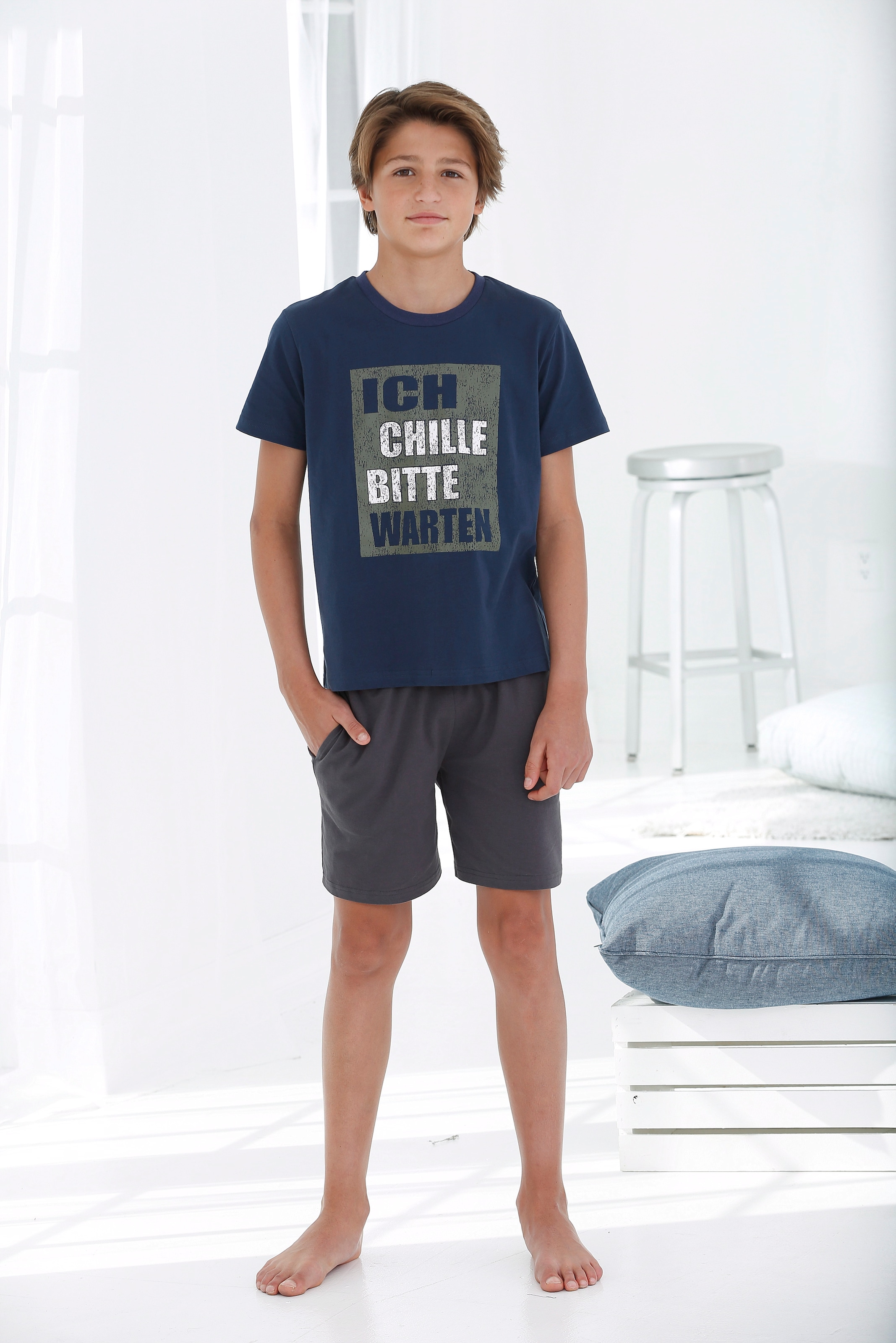 AUTHENTIC LE JOGGER Pyjama 1 Stück, 2 Stk. tlg., Schlafanzug aus Baumwolle