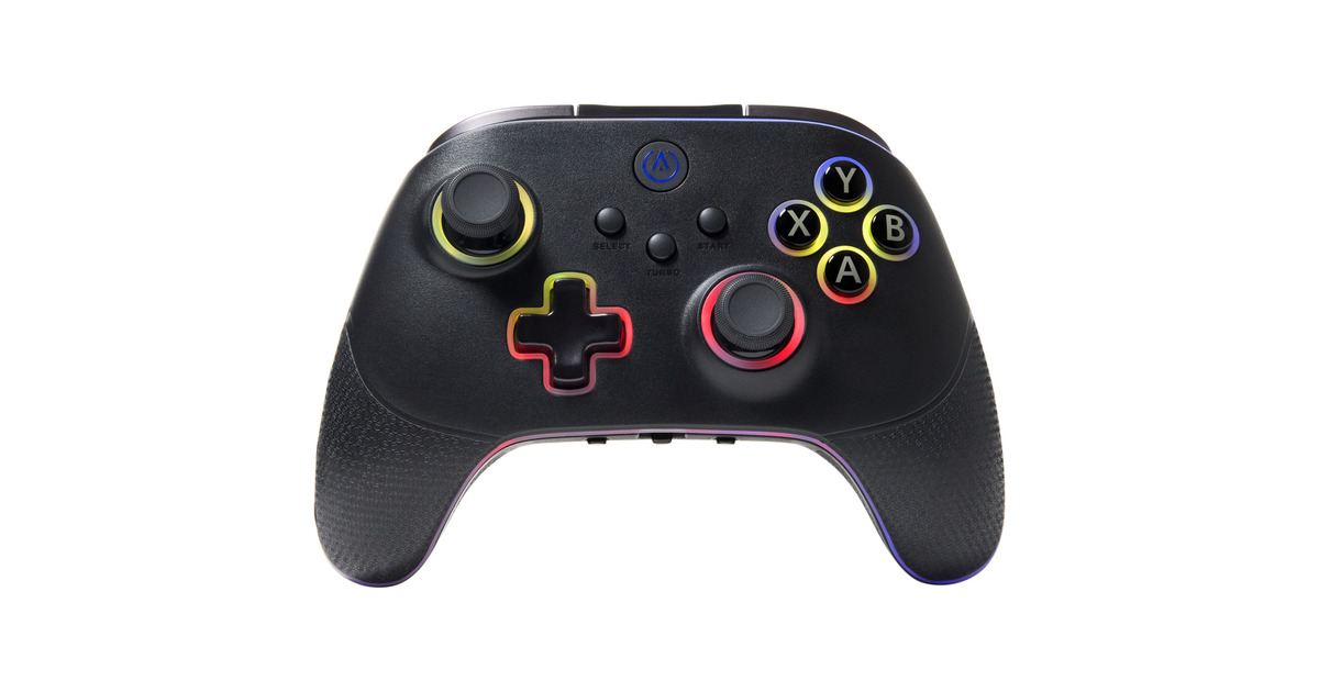 PowerAOPS v3 Pro Wireless Controller for PC and Cloud Gaming with Lumectra  (Zwart, 2.4 GHz, Bluetooth, USB-C)