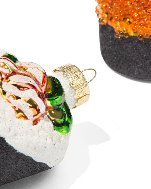 lot de boules de Noël sushi 10cm
