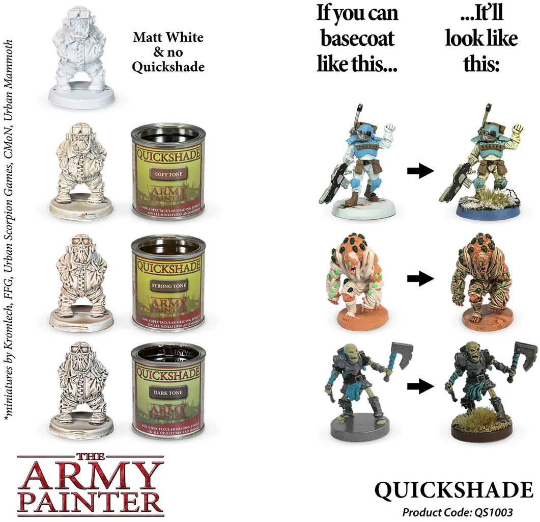 The Army Painter  Quickshade Dip, Dark Tone    Der schnelle Weg zu meisterhaften Schattierungen