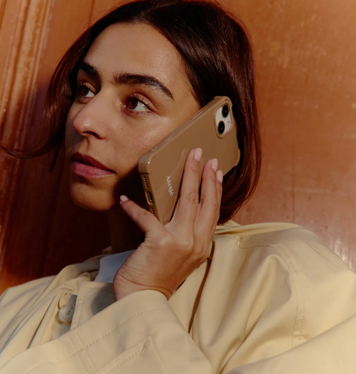 Ateljé Caramel recycled iPhone case no rings
