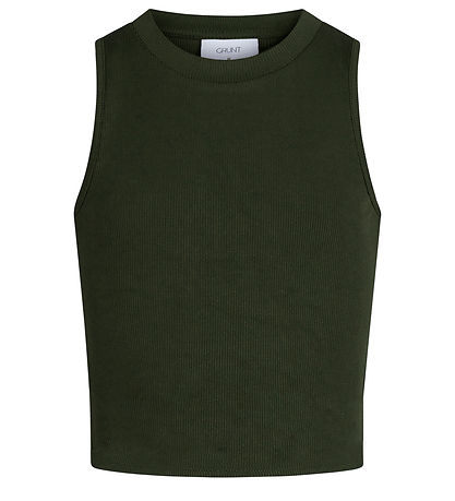 Grønt Top - Rib - Prior - Army Green
