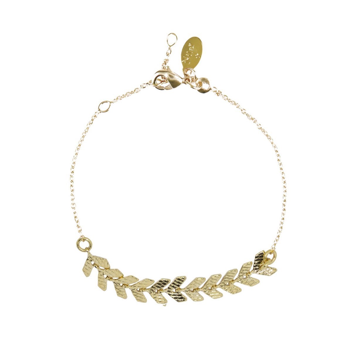 Bracelet ajustable délicat et simple doré à l'or fin 24K PIA