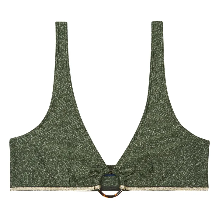 La Nouvelle Haut de Maillot Claudette Métallisé | Vert kaki