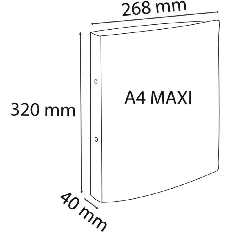 Classeur 2 anneaux 30 mm polypropylène Crystal - A4 maxi