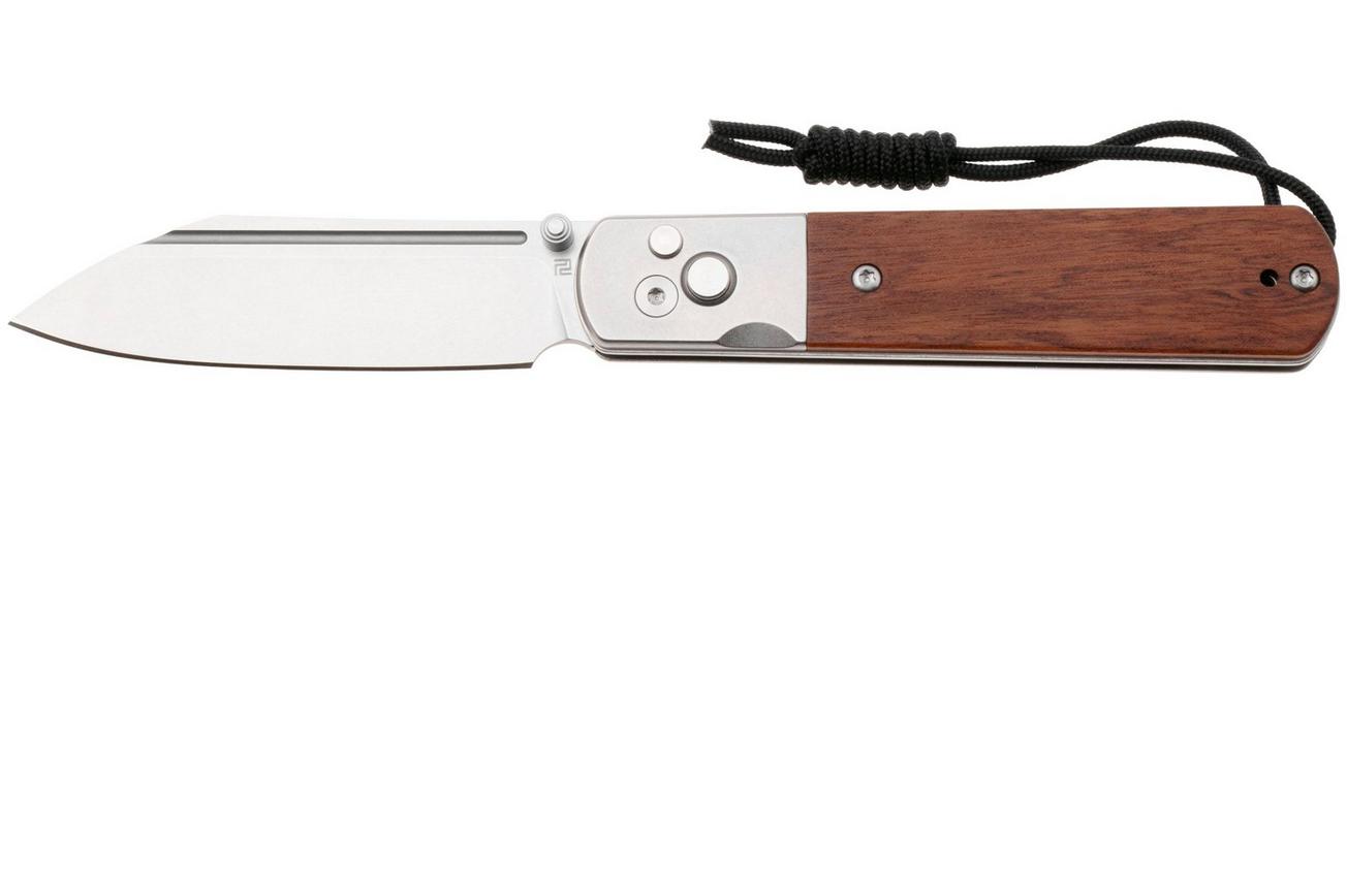 Artisan Cutlery Holm 1875P-RW, Stonewashed AR-RPM9, Steel/Rose Wood Inlay zakmes