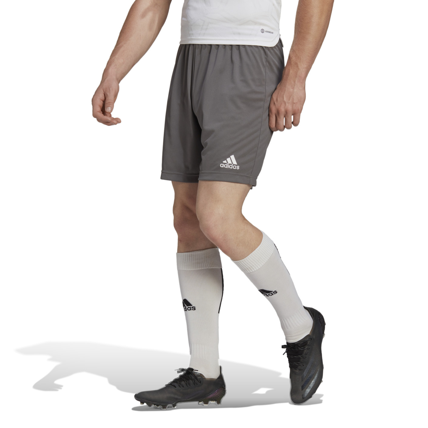 Adidas Entrada 22 Voetbalbroekje Grijs Wit