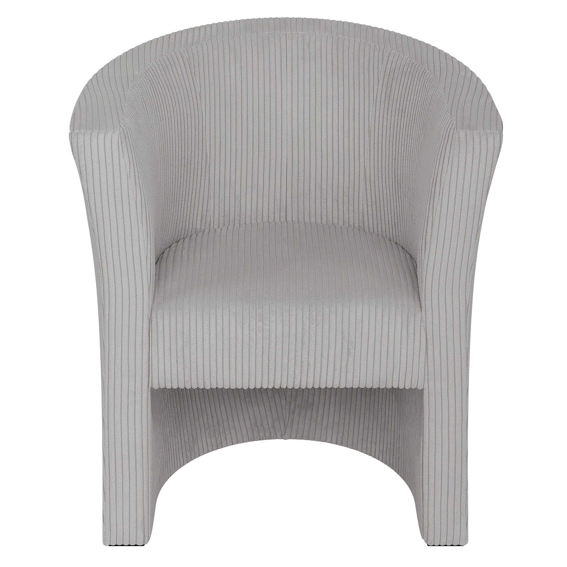 Cocktailsessel - hellgrau - Cord - 76 cm hoch