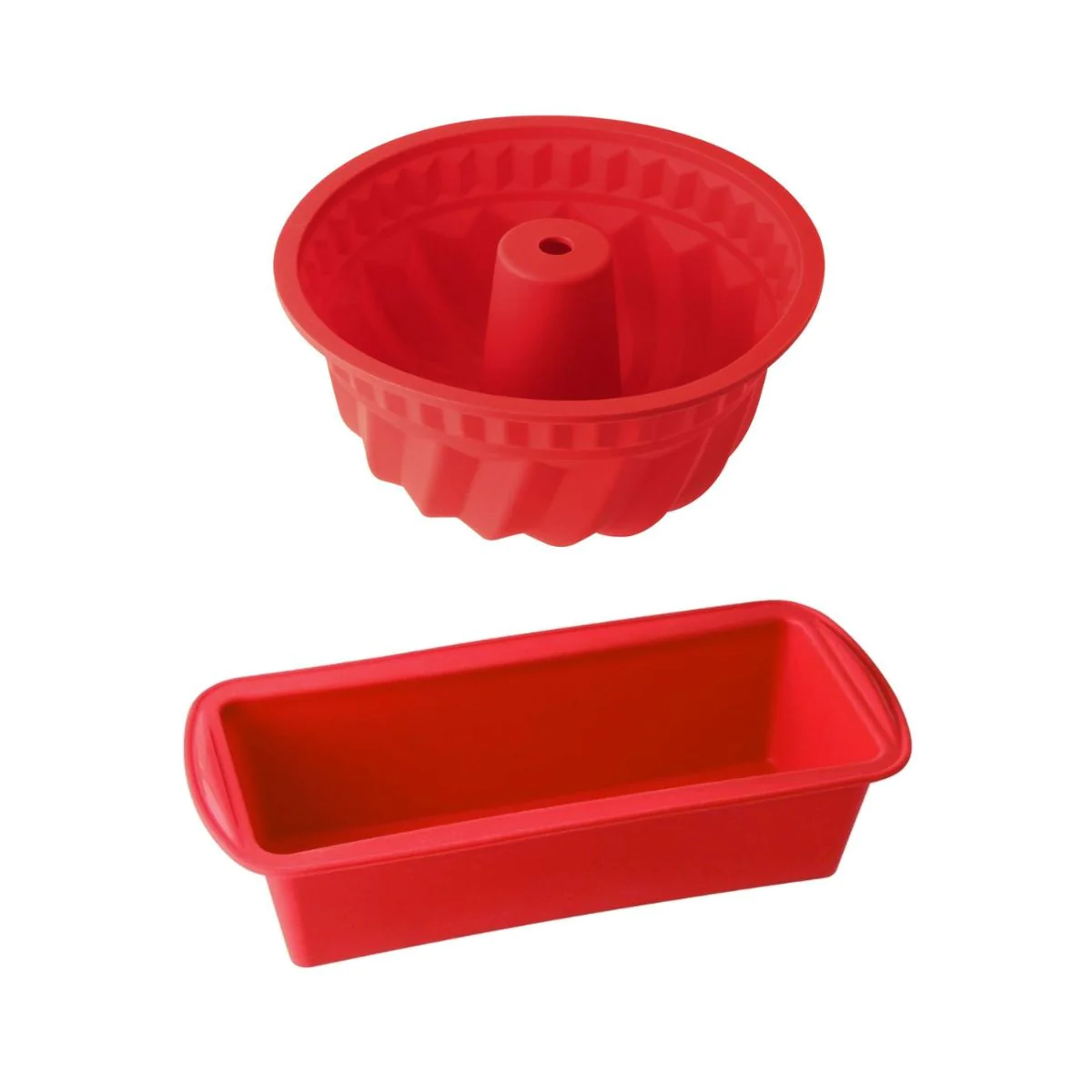 Moule à kougelhopf et moule à cakes en silicone rouge Dr. Oetker Flexx