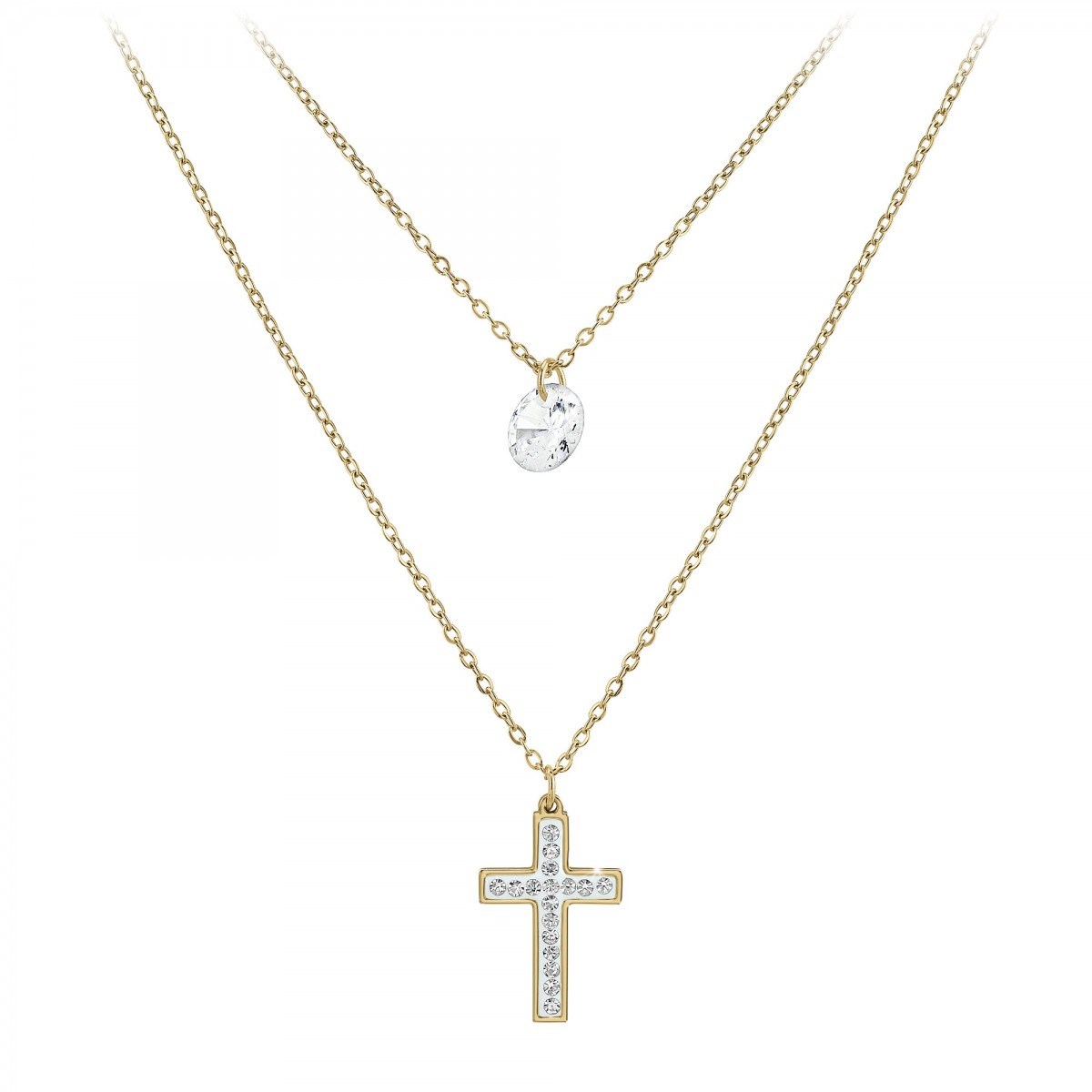 Collier multi rangs et croix par SC Bohème