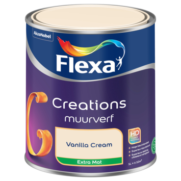 Flexa Creations muurverf extra mat vanilla cream 1 liter