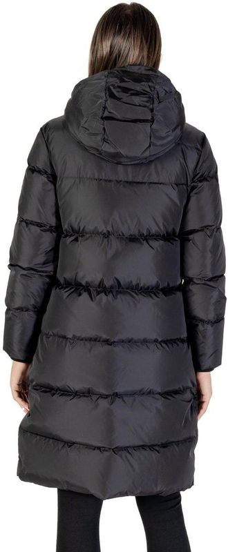 Armani Exchange Dames Padded Side Logo Patch Verstelbare Collar Jacket, Zwart, M, zwart, M
