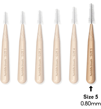 The Humble Co. Interdental borstel 0.80 mmgroen (6 stuks)
