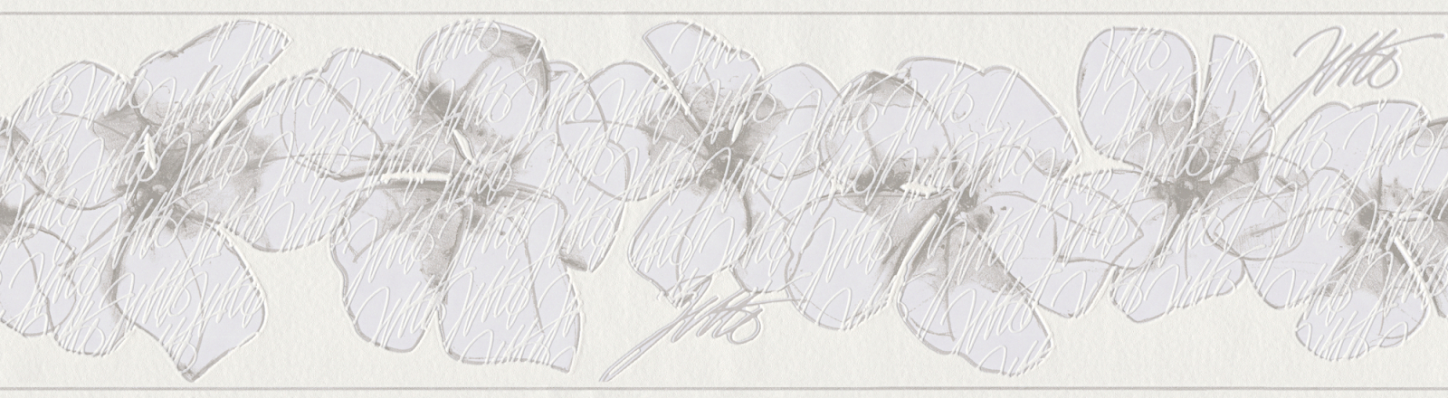 Vlies-Borte ONLY BORDERS 10 - grau-braun - 17 cm