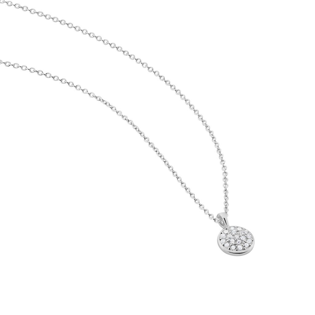 Collier Argent Victorin Oxydes De Zirconium