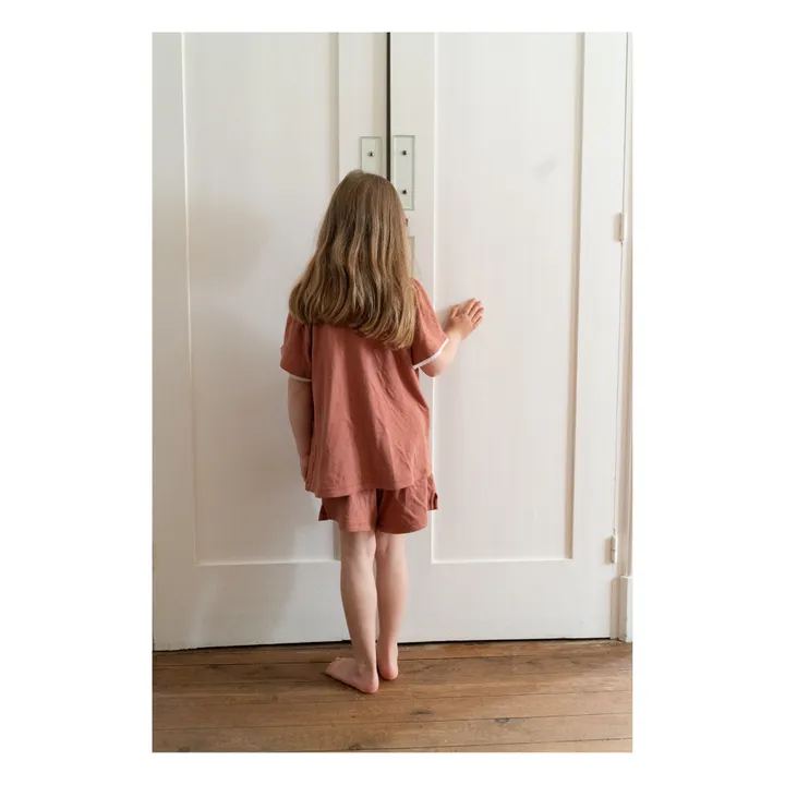 Risu Risu Pyjashort Talia Coton Bio | Terracotta