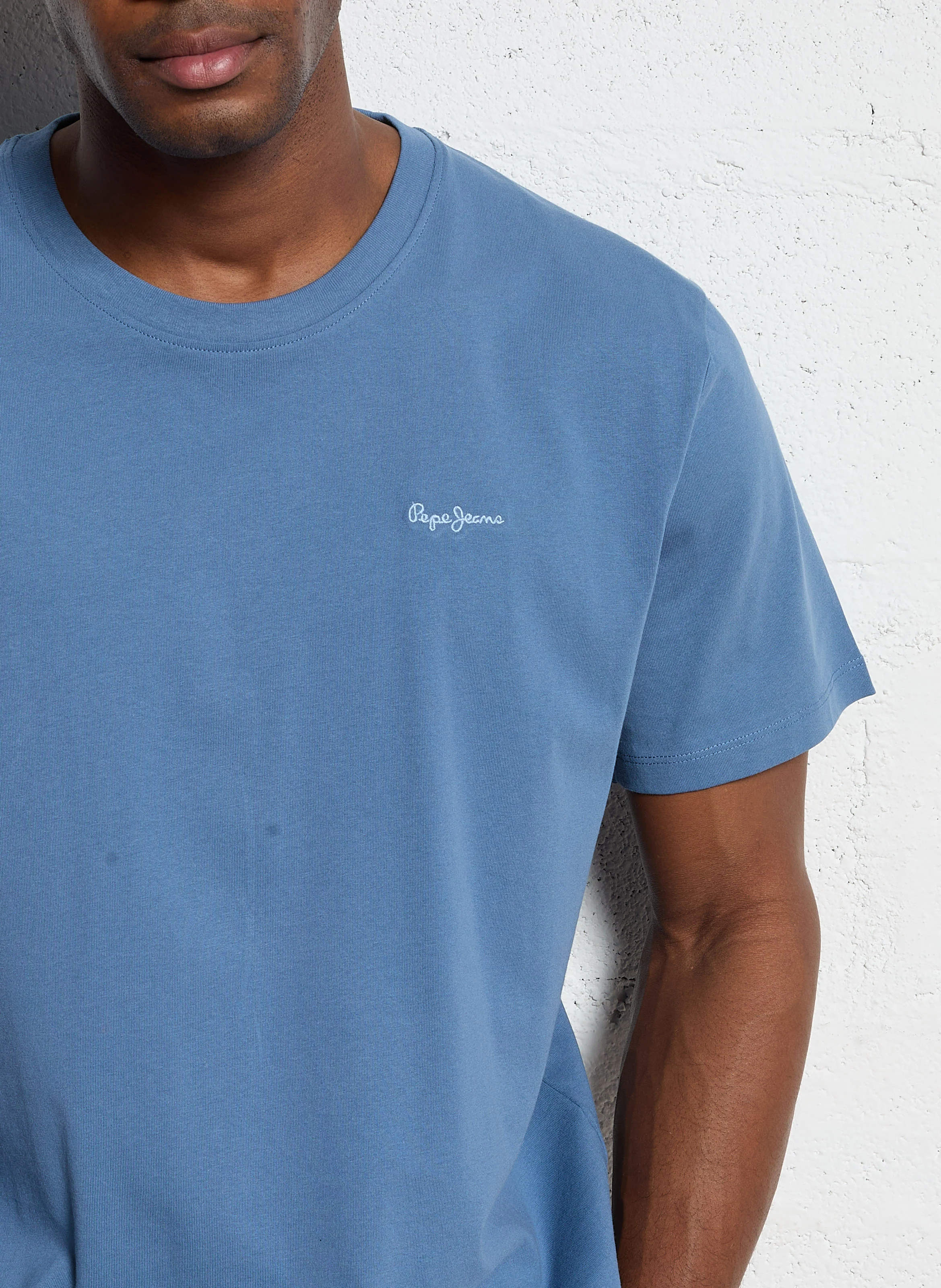 CONNOR - Tee-shirt col rond en coton | Bleu