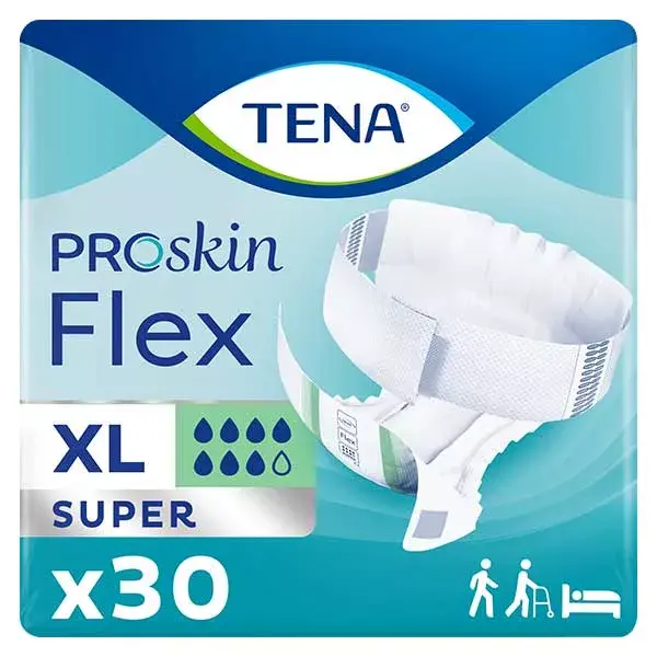 TENA Proskin Flex Change com cinto, tamanho extra grande (XL), pacote com 30 unidades