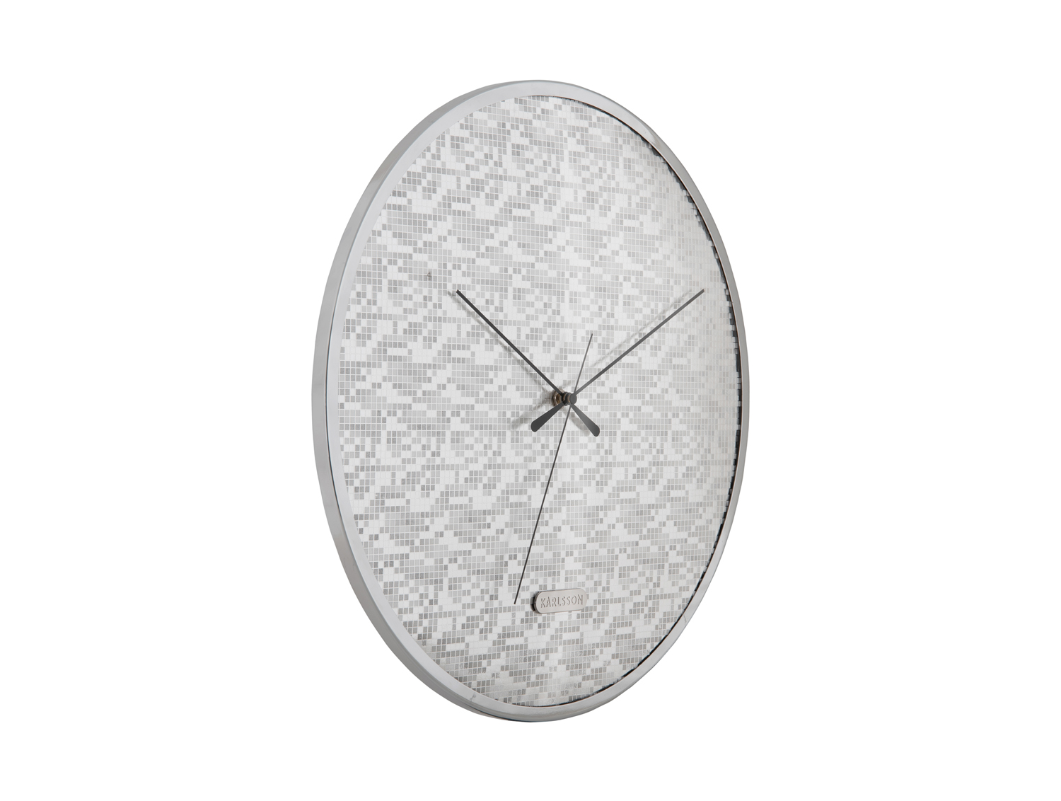 Wall clock Disco silver